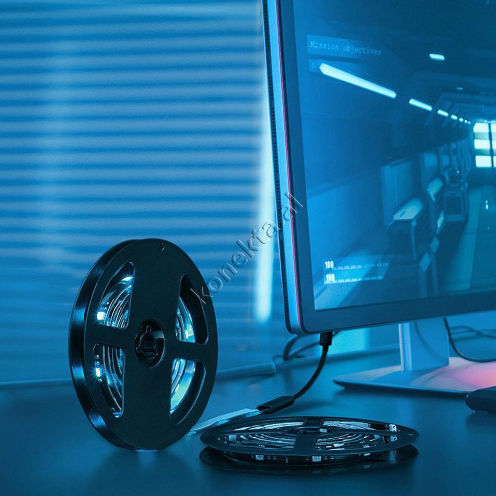 LLAMBE RGB ADESIV 1m BASEUS 2 NE 1 ME SHIRIT ZGJATUES RGB 1m 5W