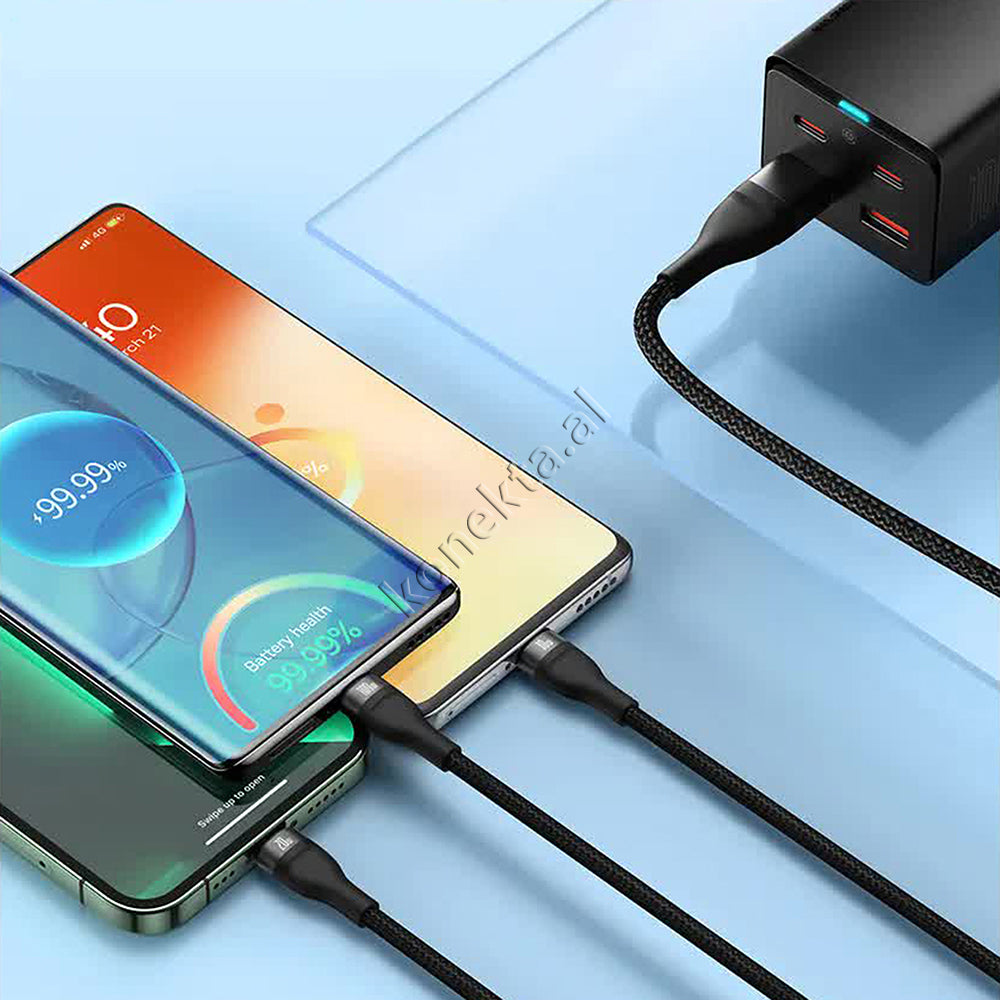 USB Kabell 2 Ne 3 Baseus 100W USB - Type-C Ne Lightning, Micro, Type-C 1.2m