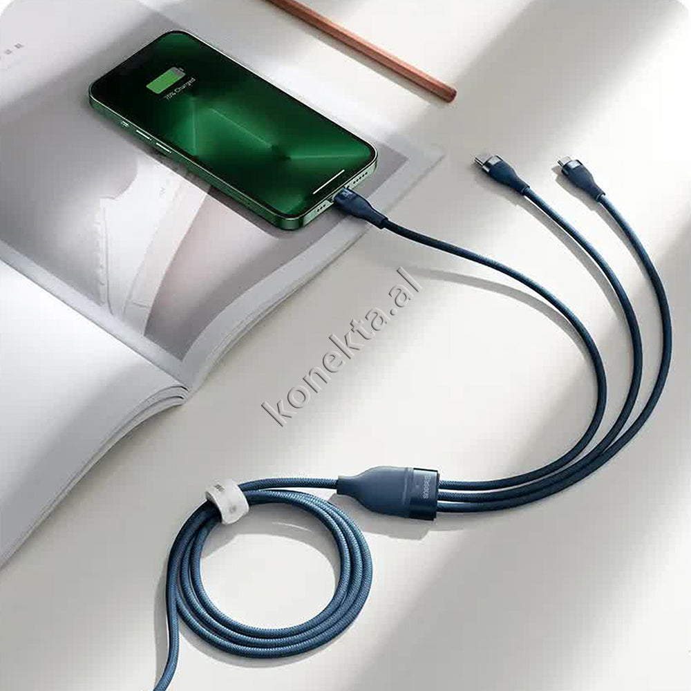 USB Kabell 2 Ne 3 Baseus 100W USB - Type-C Ne Lightning, Micro, Type-C 1.2m