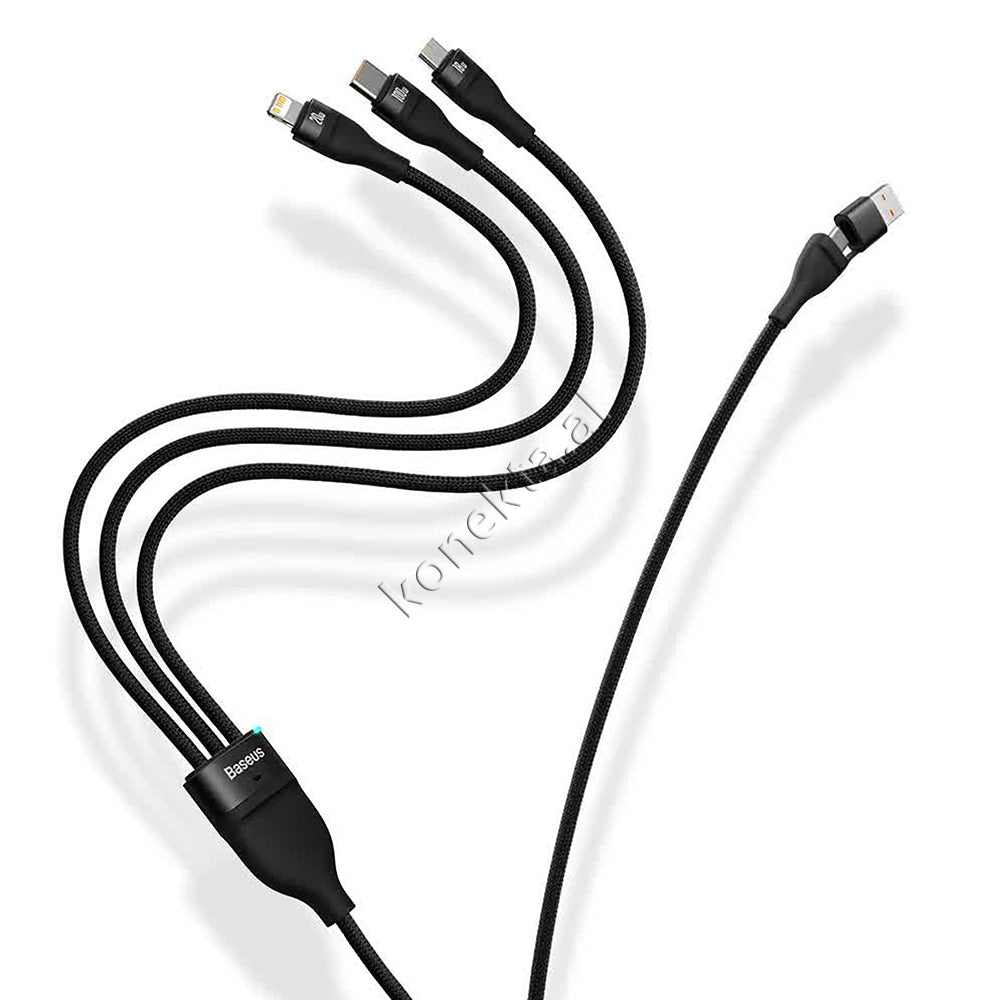 USB Kabell 2 Ne 3 Baseus 100W USB - Type-C Ne Lightning, Micro, Type-C 1.2m