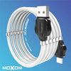 Kabell Usb Magnetik 1.2m Moxom Lightning / Micro / Type-c 2.4a