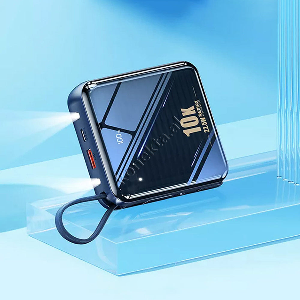 Bateri E Jashtme 22.5W Remax 10000mAh Me 2 Porta Dhe 2 Kabllo Lighting Dhe Type-C