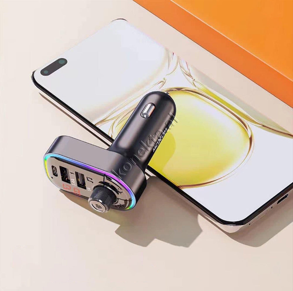 Adaptor Karikimi Fast Charge Dhe MP3 Me Bluetooth Moxom