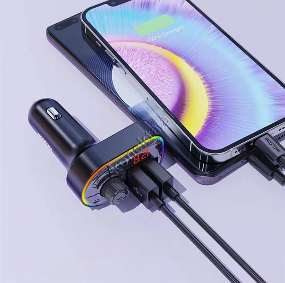 Adaptor Karikimi Fast Charge Dhe MP3 Me Bluetooth Moxom