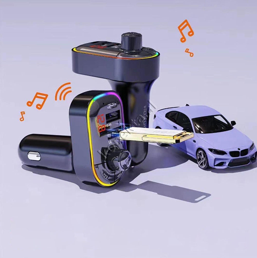 Adaptor Karikimi Fast Charge Dhe MP3 Me Bluetooth Moxom